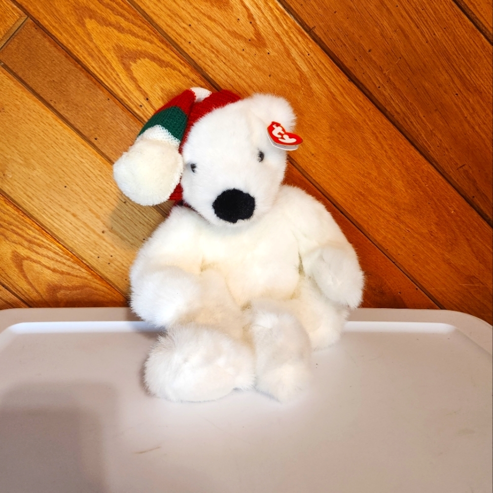 Ty 1997 white holiday polar bear